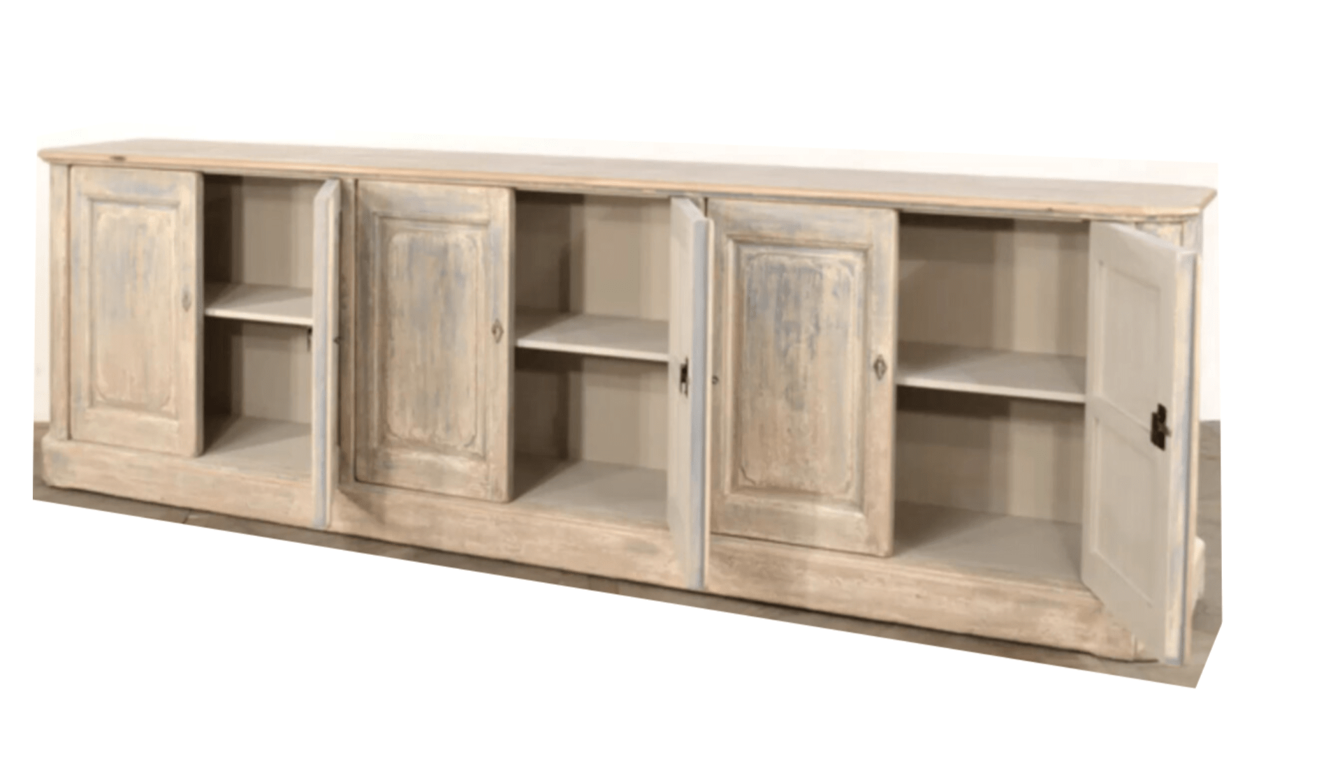 Distressed Blue South Wellfleet Sideboard - 2 Sizes Available | Rustic Farmhouse Buffet Cabinet for Dining Room & Living Room Storage