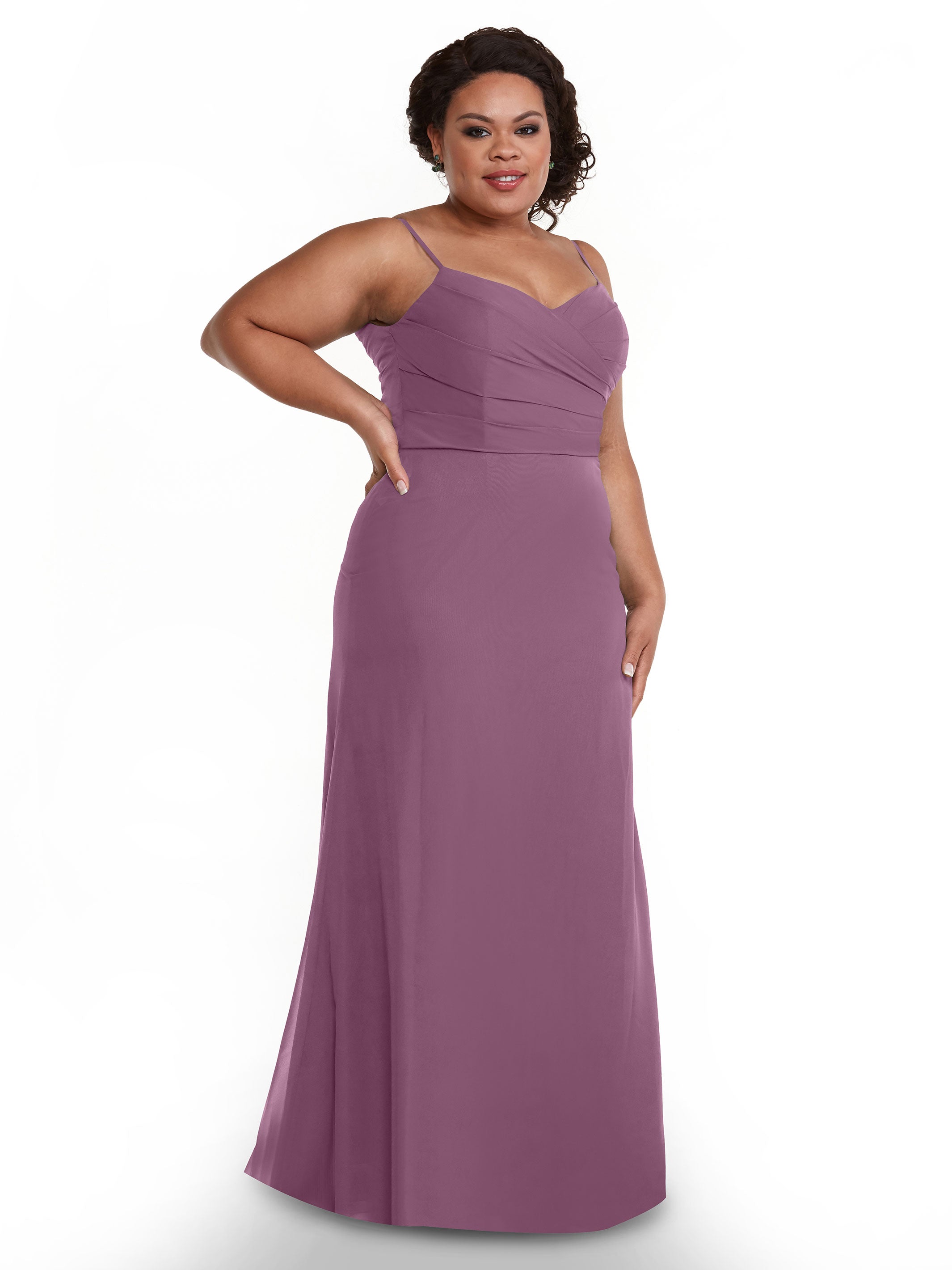 Elegant 80169 Chiffon Sheath Bridesmaid Dress with Pleated Bodice - Perfect for Weddings, Formal Events & Special Occasions