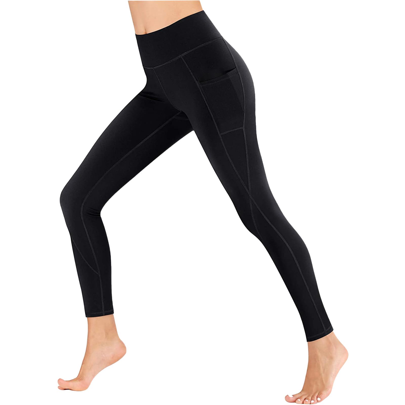 JIEMUXIU High Waisted Compression Yoga Pants for Women - Running Leggings, Workout Tights with Tummy Control - Perfect for Gym, Yoga & Athletic Activities