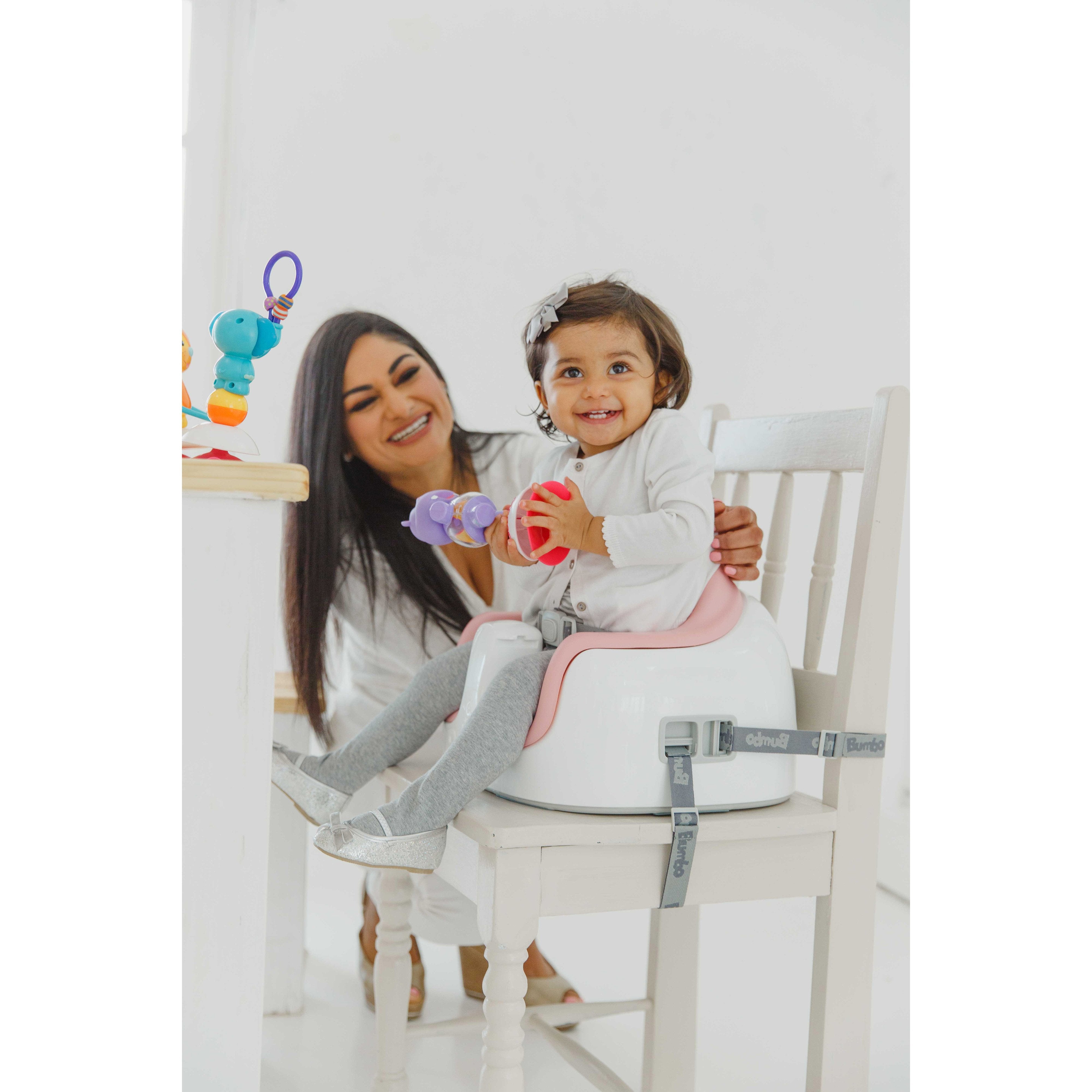Bumbo Multi Seat Baby Floor Sitter - Soft Pink for Infants 6-12 Months | Perfect for Learning to Sit, Playtime & Feeding