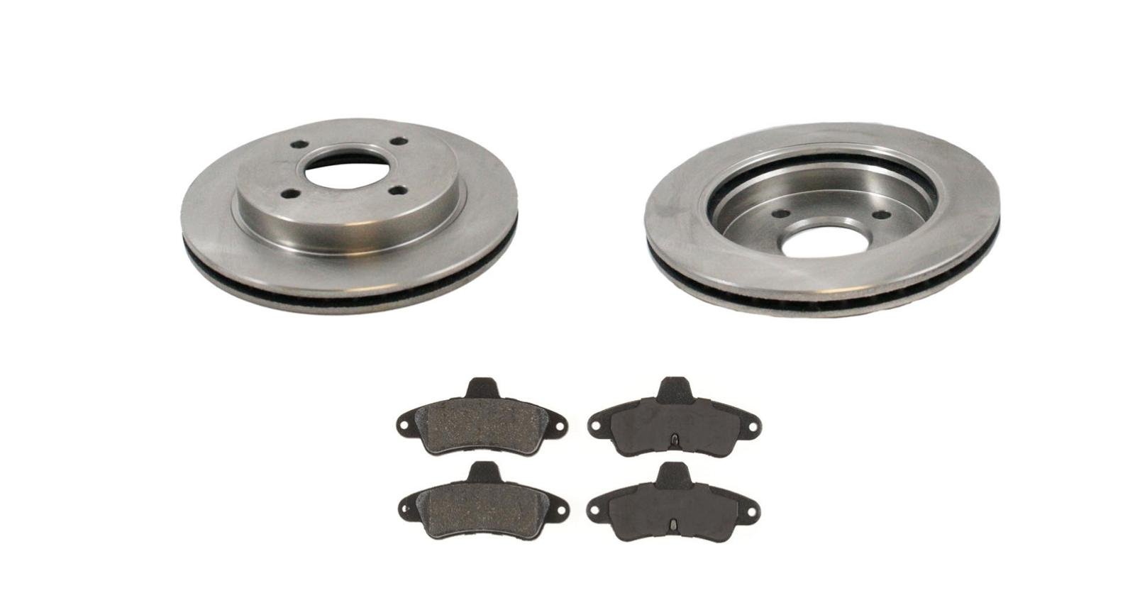 1999-2001 Mercury Cougar Rear Brake Rotors and Pads Set - 3 Piece Kit for Smooth Braking Performance | Perfect for Daily Commuting & Highway Driving