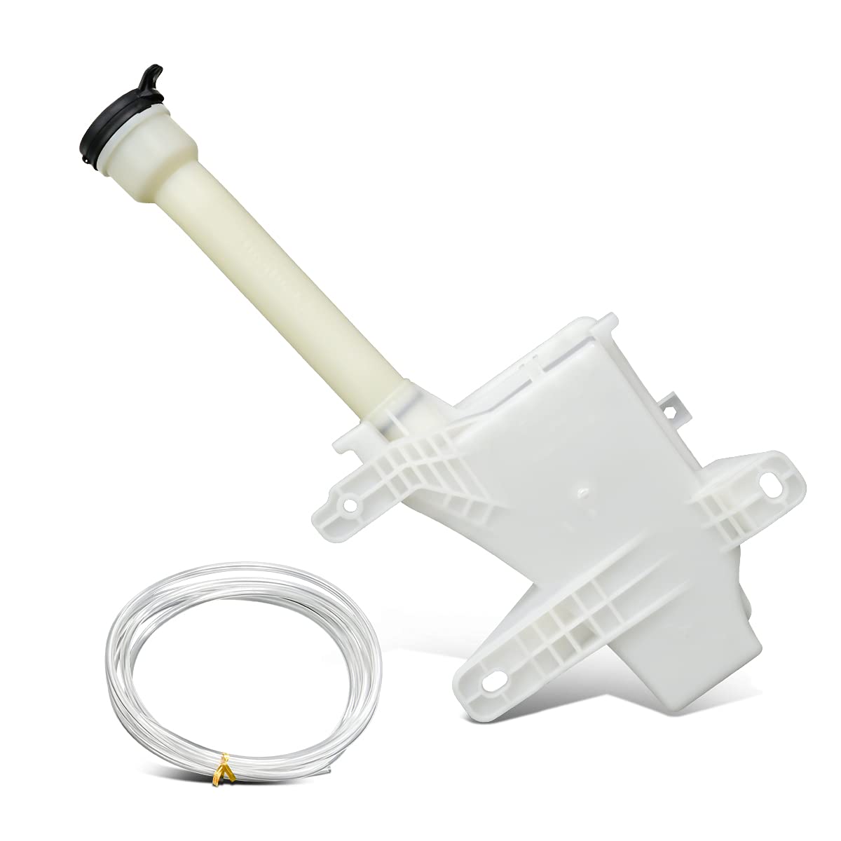 Auto Dynasty GM1288221 Car Windshield Washer Reservoir Tank with Cap, Filler Tube & Pump - Compatible with Chevrolet Sonic 2012-2016 (White) | Easy DIY Replacement for Leak Repair & Fluid Maintenance