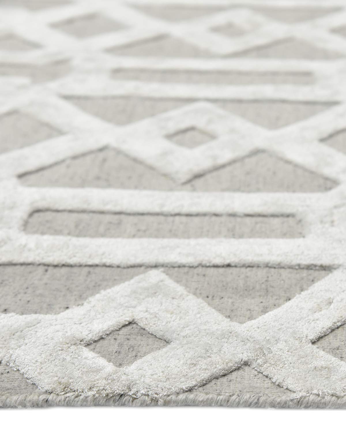 Solo Rugs Rae Contemporary Transitional Hand-Loomed Indoor Area Rug - 9' x 12' Smoke - Perfect for Living Room, Bedroom & Office Decor
