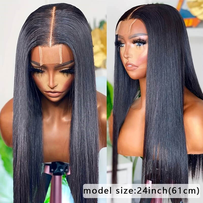 Eullair Kim K 2x6 Lace Closure Wig - Deep Part Human Hair Wig with Transparent Lace for All Hair Textures | Perfect for Daily Wear, Parties & Special Occasions