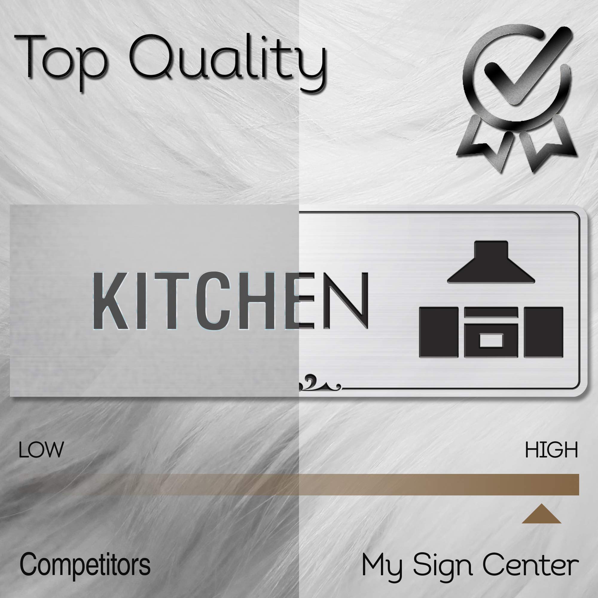 Engraved Brushed Silver Kitchen Pantry Decor Sign 3