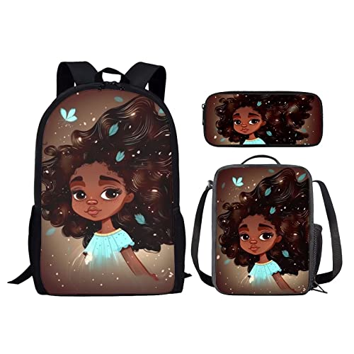 African Girl Aqua Butterfly
