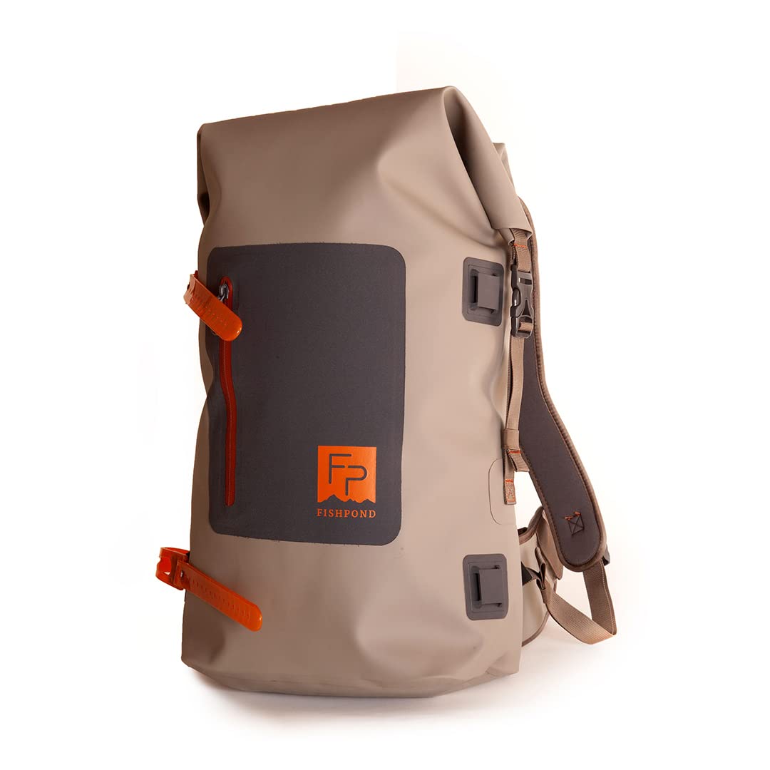 Fishpond Wind River Roll-Top Waterproof Fishing Backpack - Durable Tackle Storage & Travel Gear | Eco-Friendly Shale Color | Perfect for Fly Fishing, Hiking & Outdoor Adventures