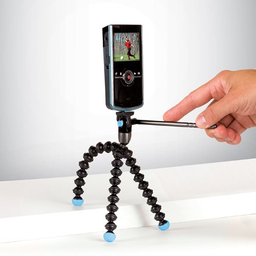 GorillaPod Flexible Tripod Stand for Camera & Smartphone - Black/Blue - Perfect for Vlogging, Travel & Outdoor Photography