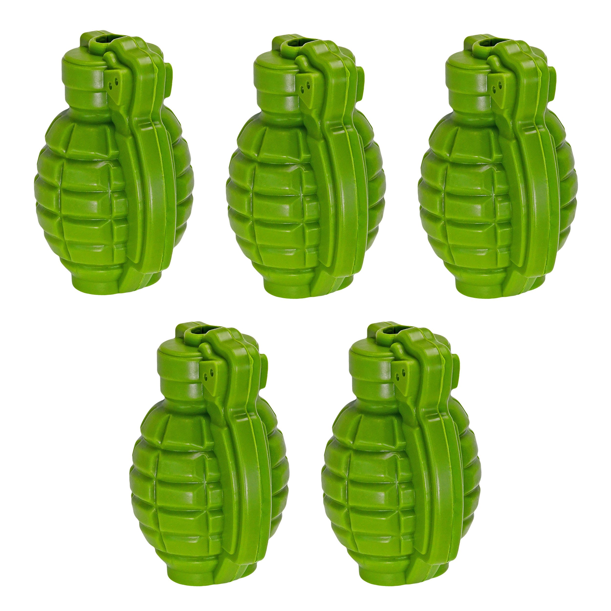 5-Pack Grenade Shaped 3D Ice Molds - Military Style Novelty Ice Cube Maker for Cocktails & Parties - Fun Bomb Shaped Ice Trays - Perfect Gift for Men & Military Enthusiasts - Use for Bourbon, Whiskey, Themed Parties & Unique Drink Presentations