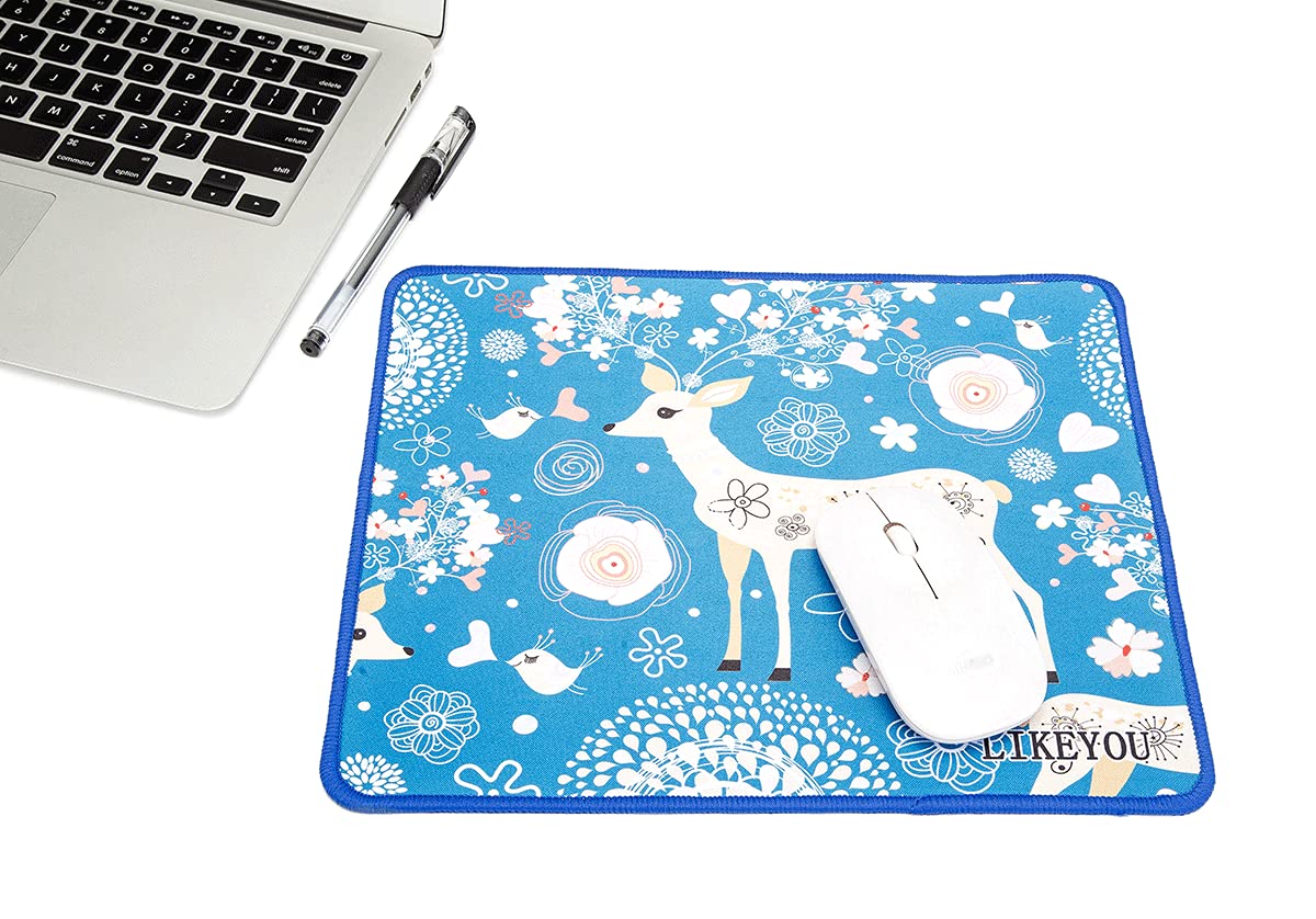 Cute Deer Design Computer Mouse Pad - Non-Slip Gaming Mousepad for Office & Home Use - Perfect for Laptops, PCs & Workstations (Black) - Ideal for Work, Gaming & Daily Computing