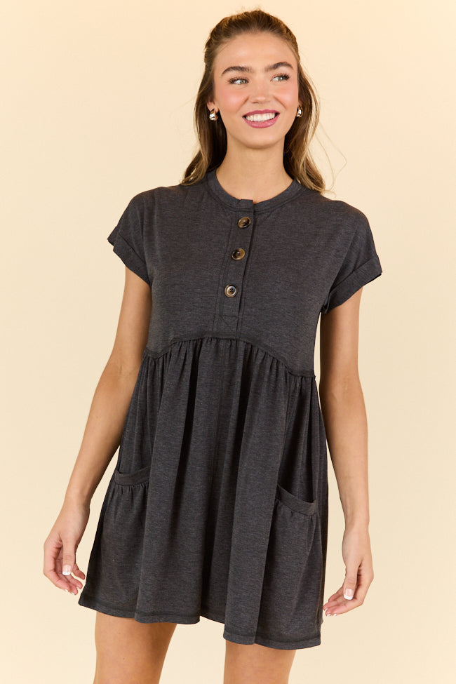 Elegant Black Button Knit Dress for Women - Perfect for Office, Date Night & Special Occasions | On Sale Now