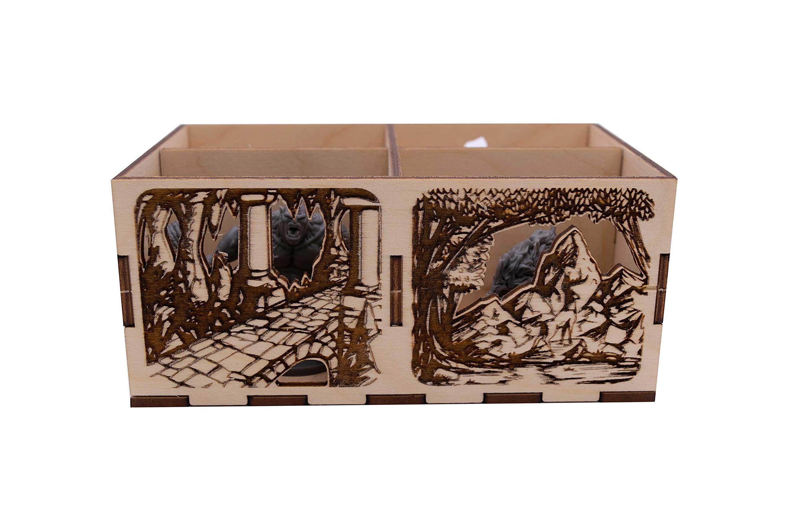 Broken Token Untold Journeys Box Organizer for Lord of The Rings: Journeys in Middle-Earth - Premium Wooden Storage Box with Multiple Trays - Board Game Accessory for Fantasy Tabletop Gaming - Perfect for Game Nights and LOTR Collectors