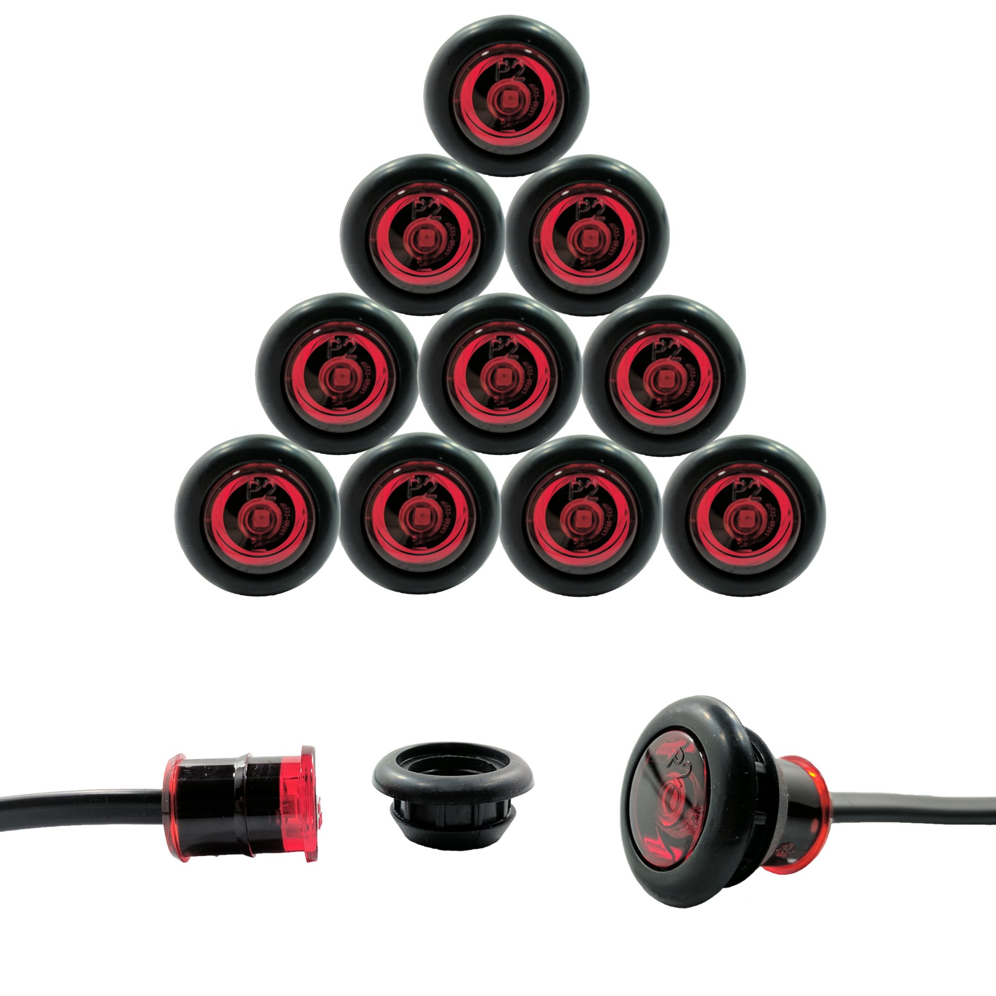 10 Pack - Red TecNiq USA Made 3/4