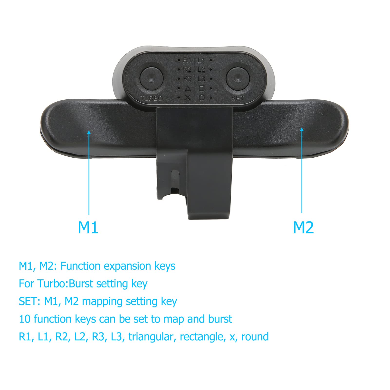 Wireless Controller Paddles for Xbox & PS5 - 10 Programmable Back Buttons with Custom Key Mapping | Perfect for FPS, Racing & Competitive Gaming