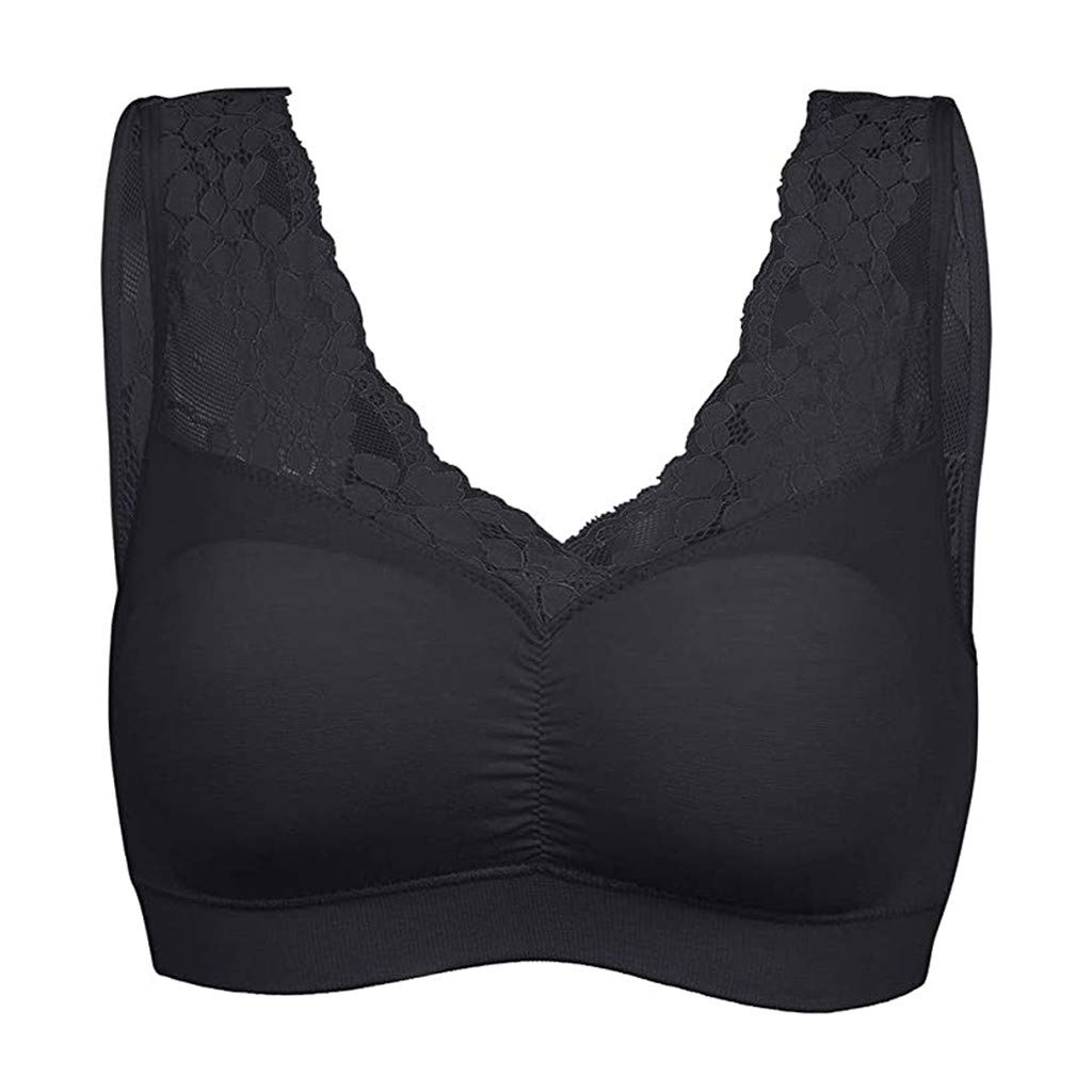 Best Women's Lace Sports Bra - Seamless Front Lace Design for Yoga, Running & Gym Workouts