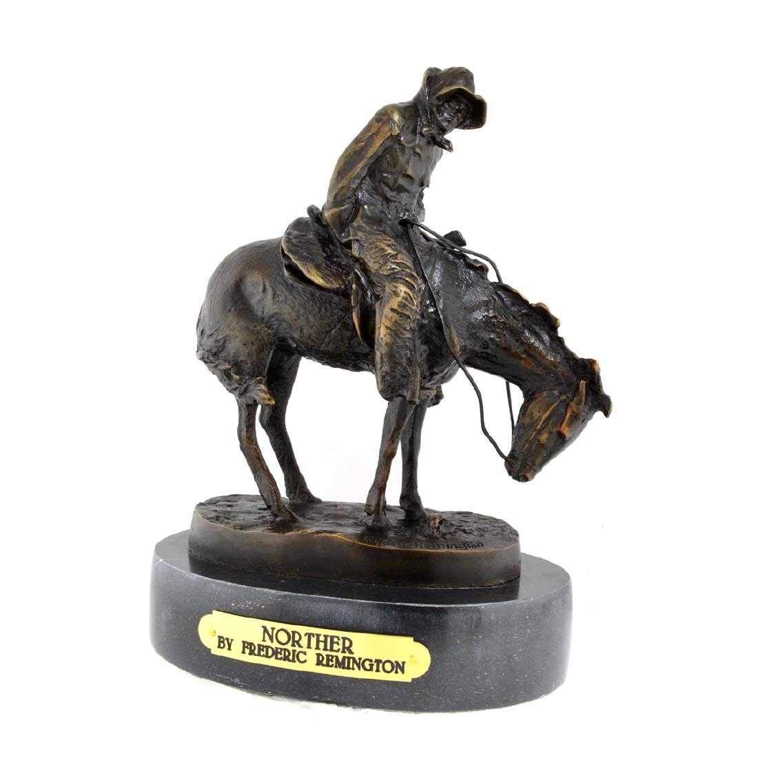 Frederic Remington Bronze Sculpture - Handmade Baby Size 9.5 Inch Western Art Statue | Home Decor, Office Display & Western Theme Gift