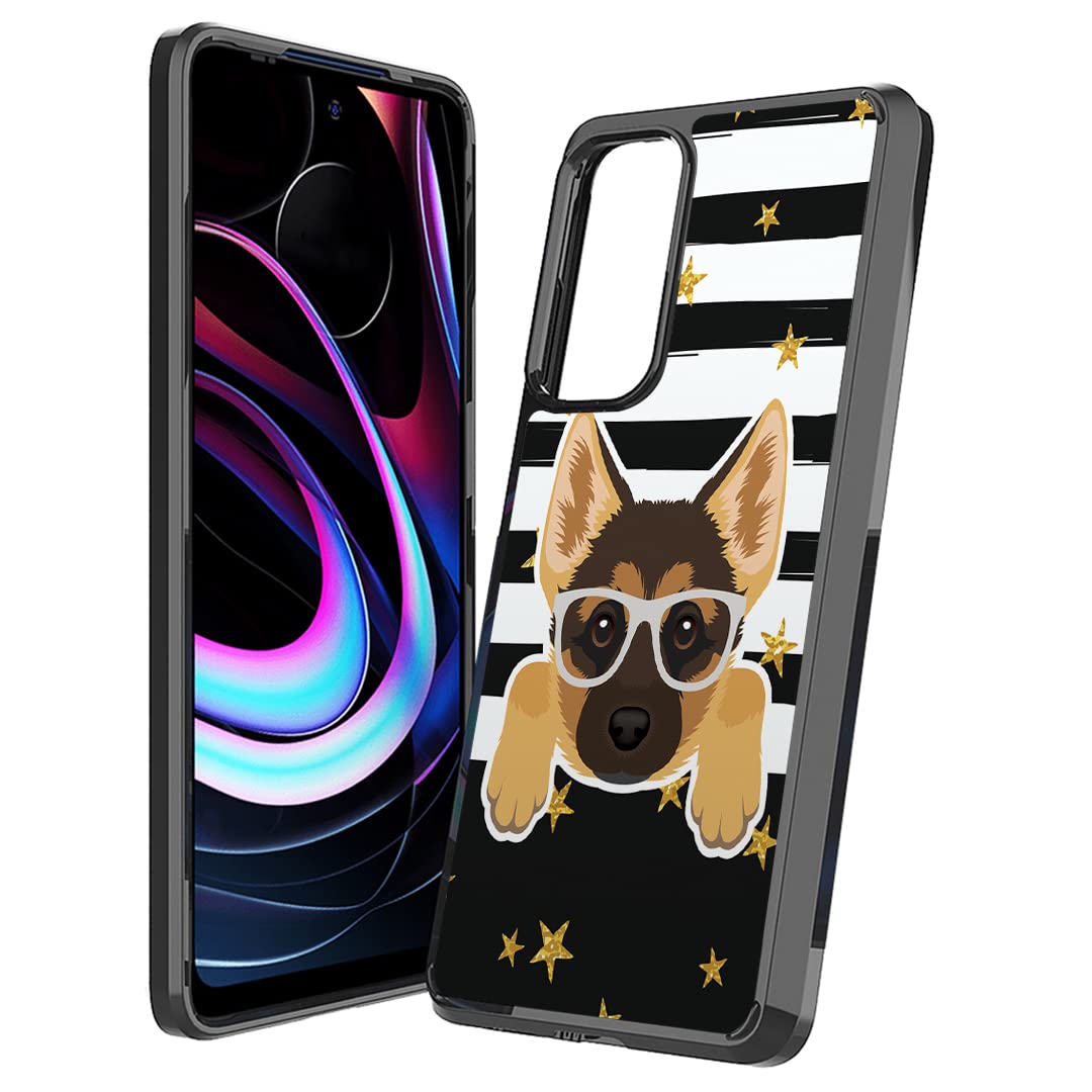 Motorola Edge 5G UW Case - Heavy Duty Protective Cover for Men & Women | German Shepherd Design | Perfect for Verizon Prepaid Users