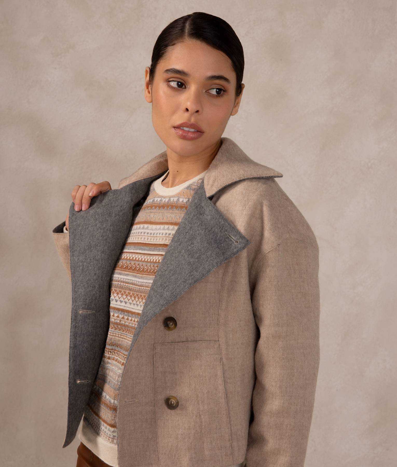 beige and gray