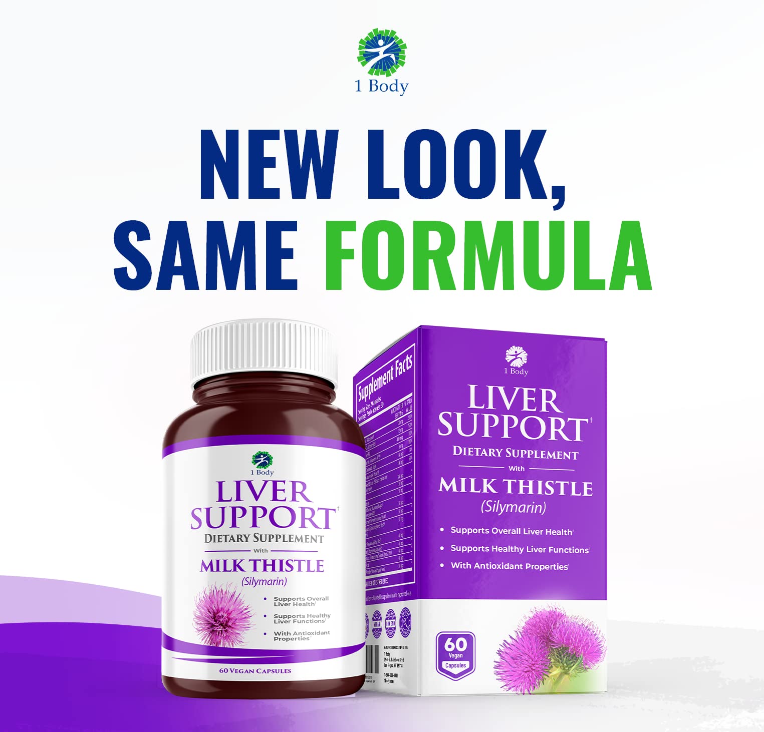 Liver Support Supplement with Milk Thistle, Turmeric & Dandelion - 60 Vegan Silymarin Capsules for Detox & Liver Health | Artichoke & B12 Formula for Natural Cleansing | Supports Digestion & Energy Boost