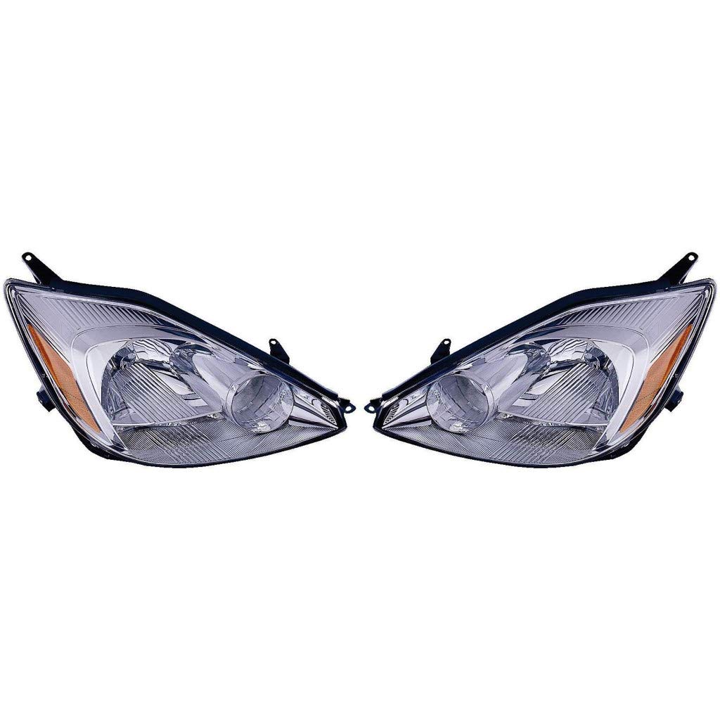 2004-2005 Toyota Sienna Headlight Assembly Pair - DOT Certified Replacement with Bulbs (Driver & Passenger Side) | Perfect for Night Driving, Foggy Conditions & Enhanced Visibility