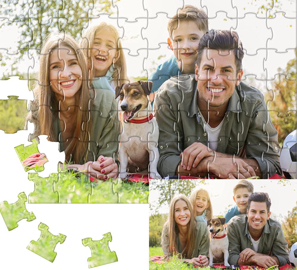 Custom 500 & 1000 Piece Personalized Photo Jigsaw Puzzles for Adults & Kids - Wooden Puzzle Game for Family Parties, Home Decor & Gift Ideas