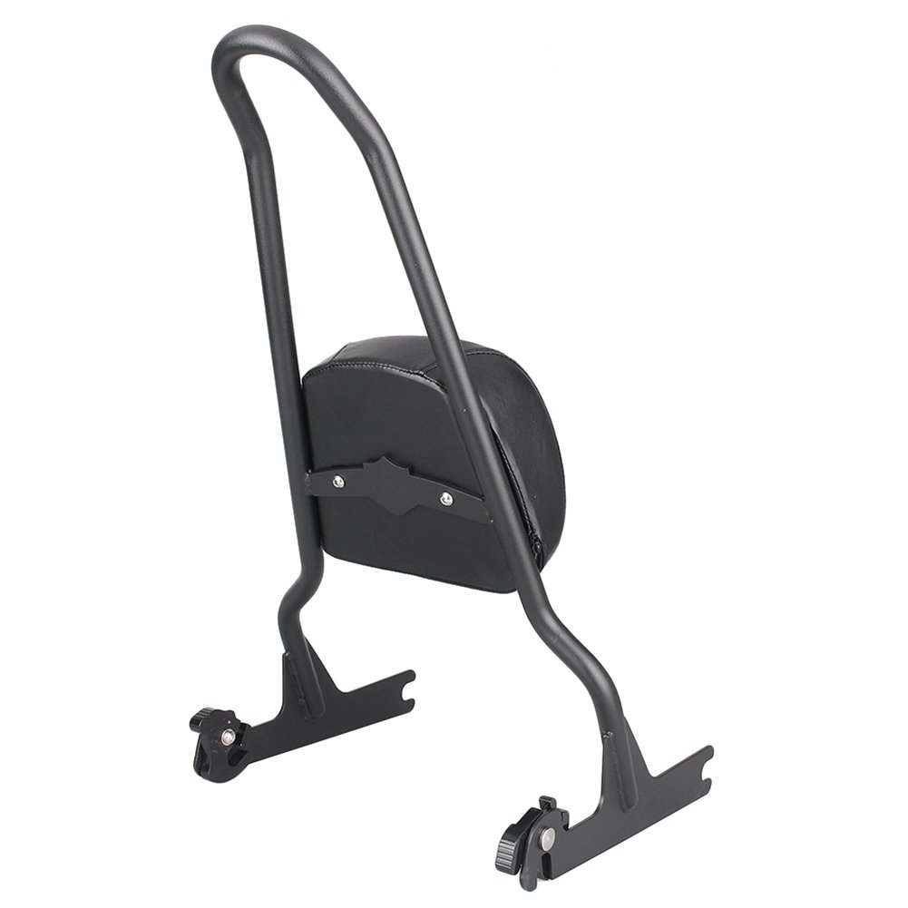 Premium Sissy Bar Backrest Pad for Harley Softail Models (2006-2018) & Fat Boy/Fat Boy Lo (2007-2018) - Comfortable Passenger Seat Cushion - Black - Perfect for Long Rides & Touring