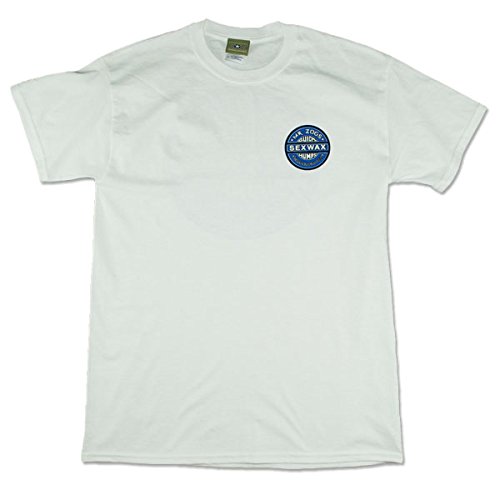 Sex Wax Men's Regular Fit Quickhumps Short Sleeve T-Shirt in White - XX-Large Size for Surfing & Beach Lifestyle