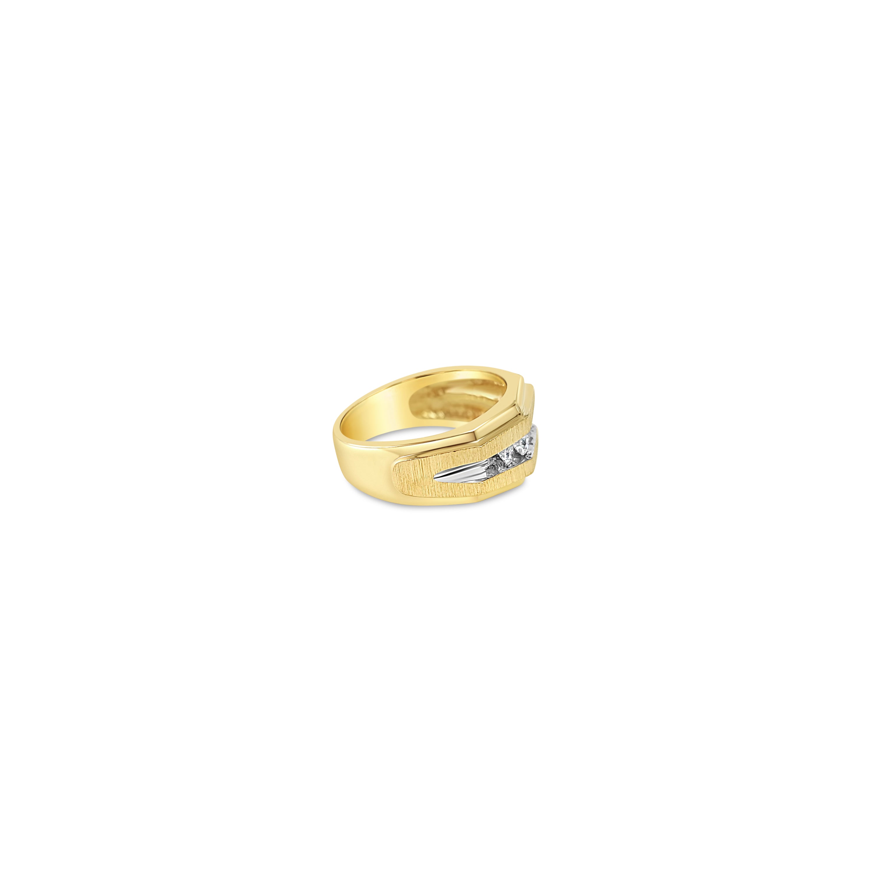 10k Yellow Gold Diamond Wedding Band with Satin Finish - 0.50cttw, Elegant Bridal Ring for Women, Perfect for Engagement, Anniversary & Special Occasions