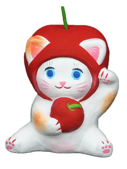 Nagahama Doll Japanese Maneki Neko Beckoning Cat Lucky Figure - Authentic Japanese Fortune Cat Statue for Home Decor, Office Good Luck Charm & Gift Idea
