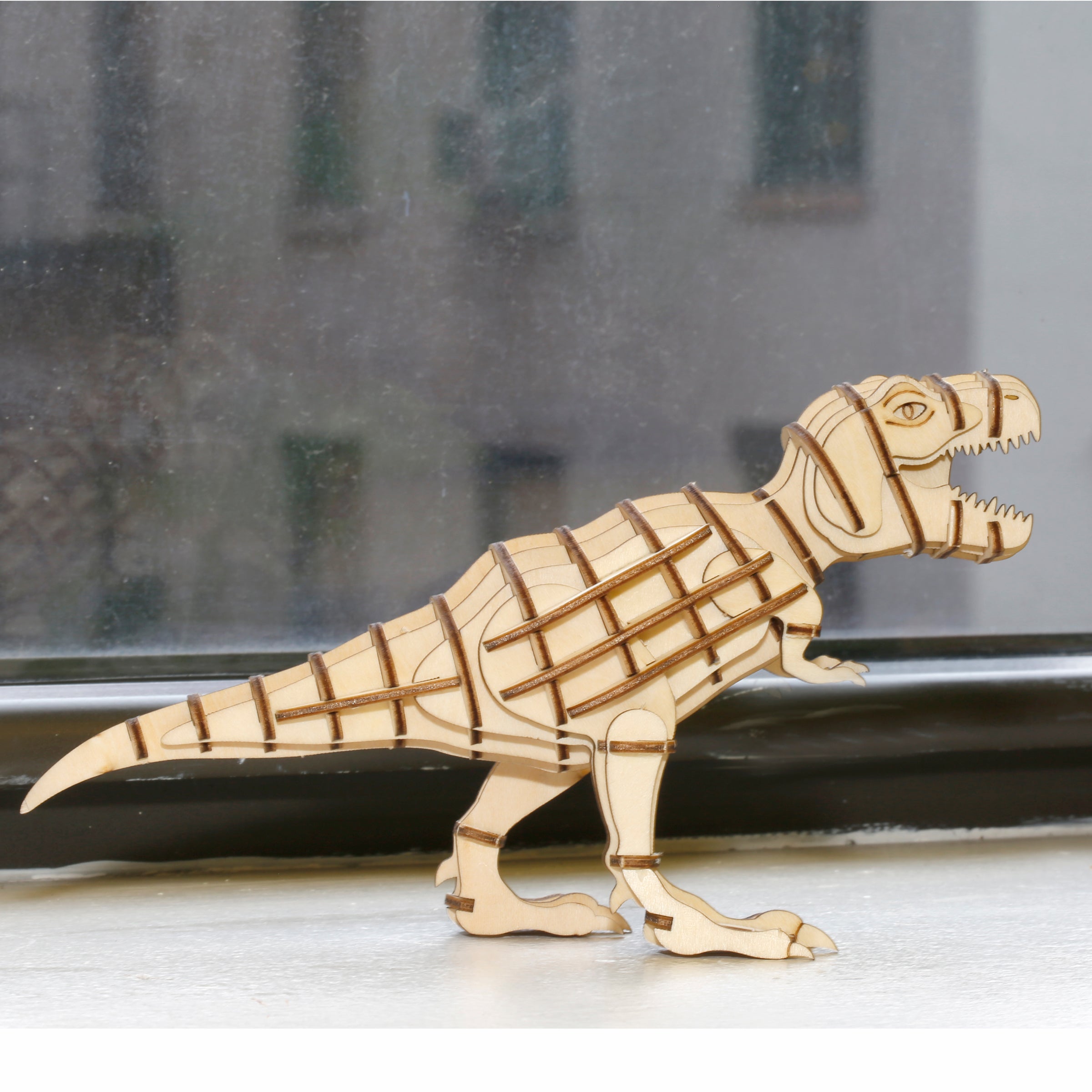 T-Rex 3D Wooden Puzzle Kit - DIY Dinosaur Model Building Set for Kids & Adults - Fun Educational STEM Toy for Home Decor, Birthday Gifts & Classroom Activities
