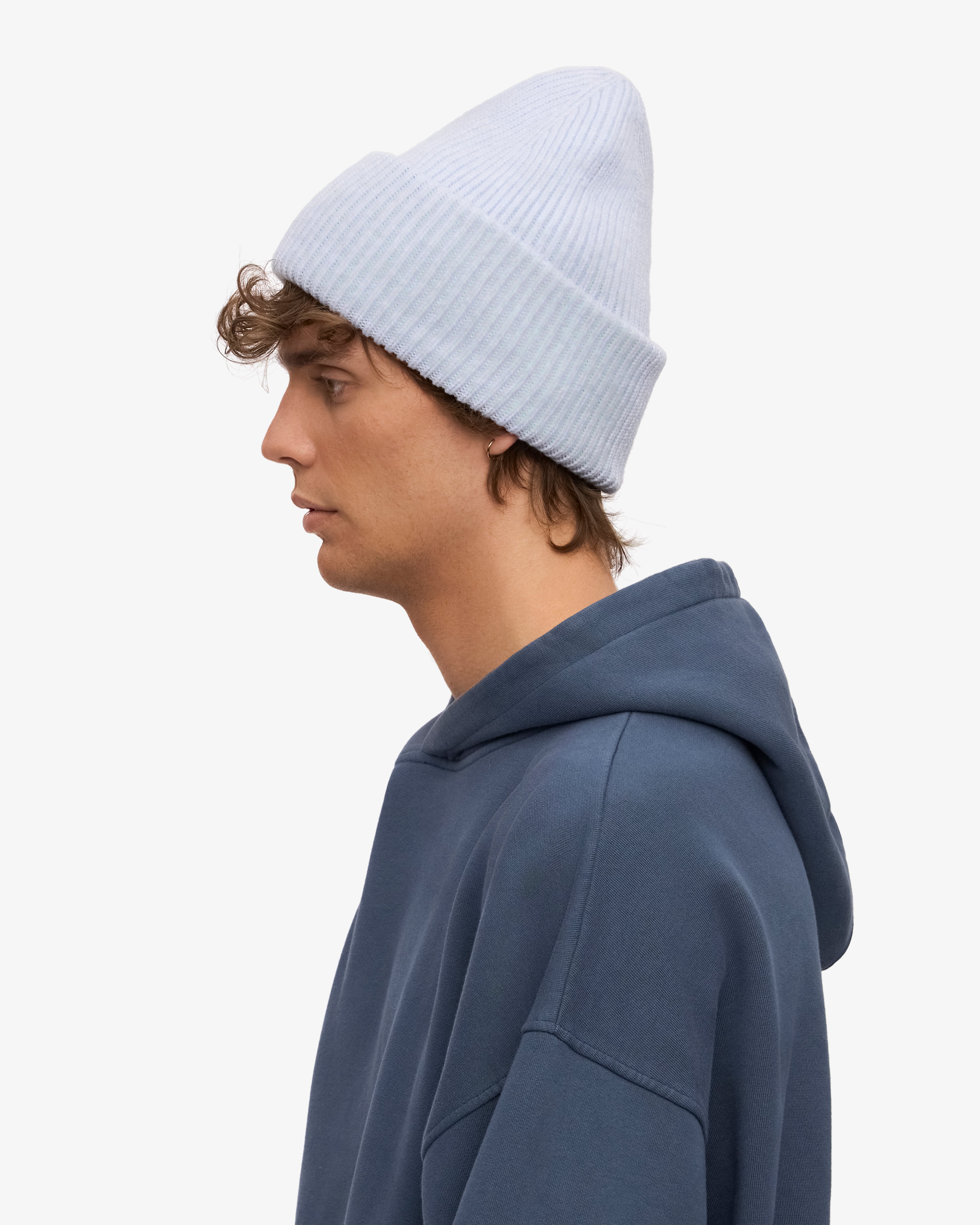 Premium Merino Wool Beanie - Polar Blue for Men & Women - Warm Winter Hat for Outdoor Activities, Skiing, Hiking & Snowboarding