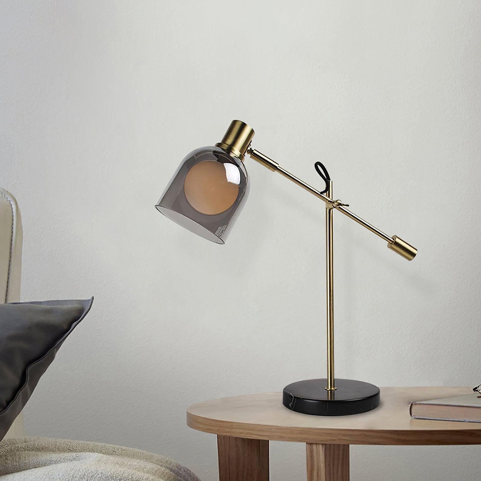 Modern Nyos Table Lamp - Stylish LED Bedside Lamp for Bedroom, Living Room & Office - Adjustable Brightness & Warm White Light - Perfect for Reading, Working & Relaxing