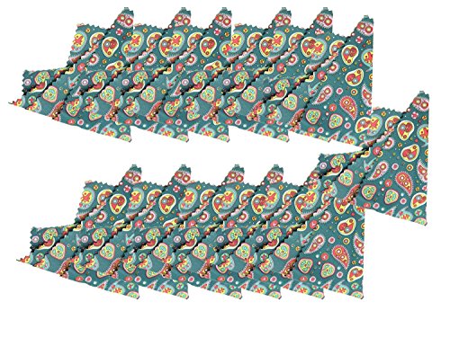 Green Paisley 13 Pack