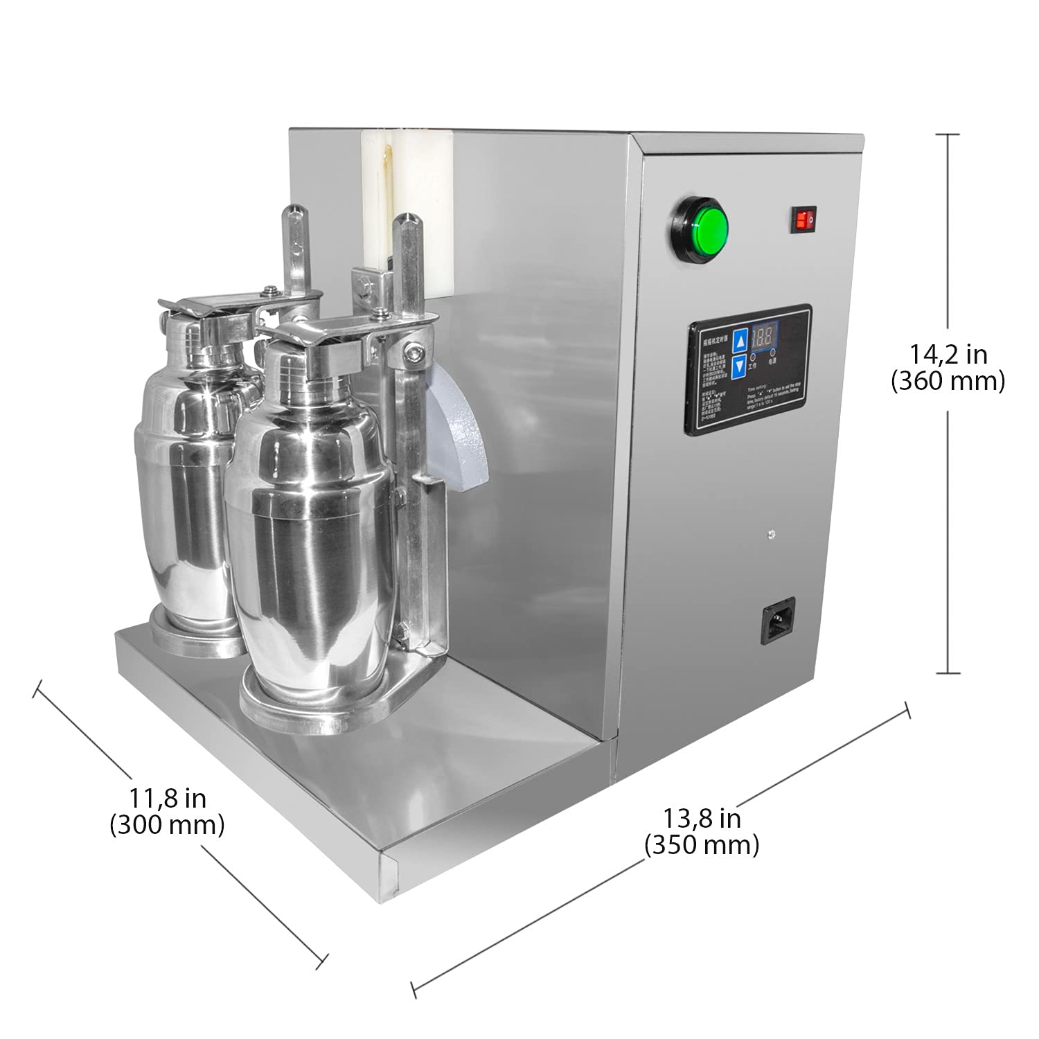 ALDKitchen Electric Milk Tea Shaker - Double Cup Drink Mixer with Stainless Steel Construction | 110V for Bubble Tea, Smoothies & Cocktail Making | Perfect for Home Bars, Cafes & Bubble Tea Shops