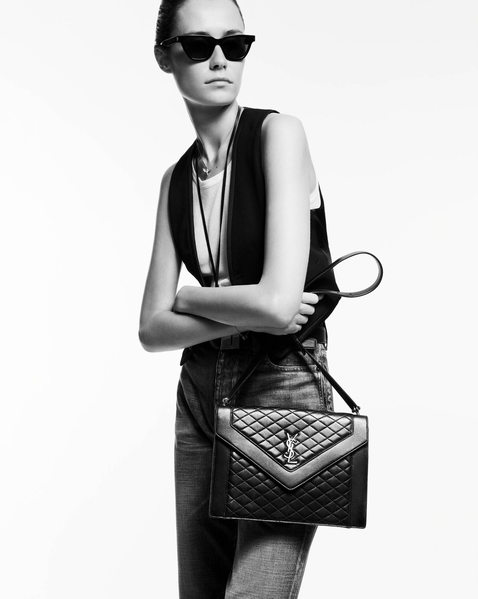 Gaby Satchel V Handbag for Women - Black & Bronze Leather Crossbody Bag - Perfect for Work, Travel, and Everyday Use