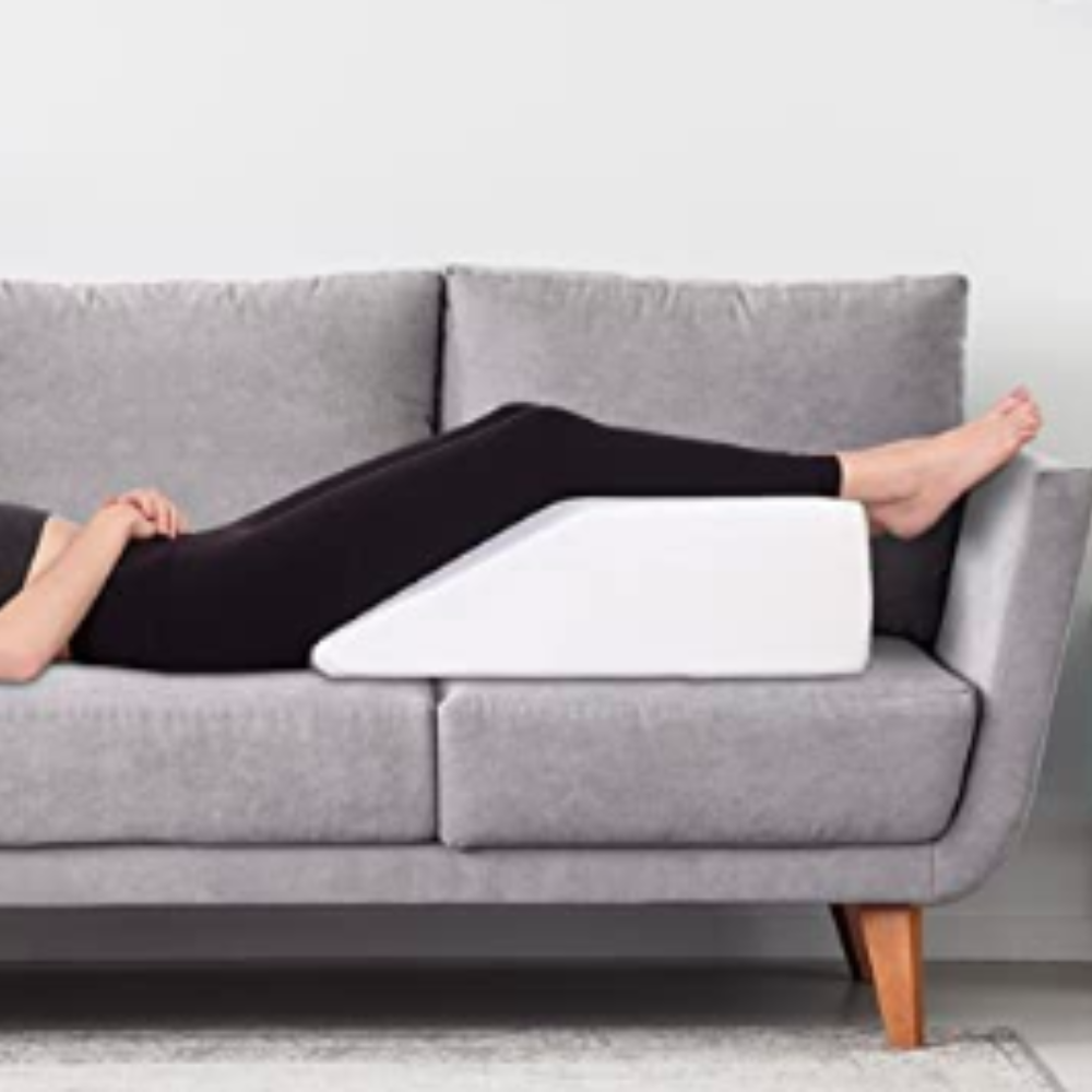 LiftPedic Leg Wedge Pillow for Sleeping, Post-Surgery & Pain Relief - Orthopedic Leg Elevation Cushion for Back, Knee, Hip Support - Perfect for Side Sleepers, Pregnancy & Recovery