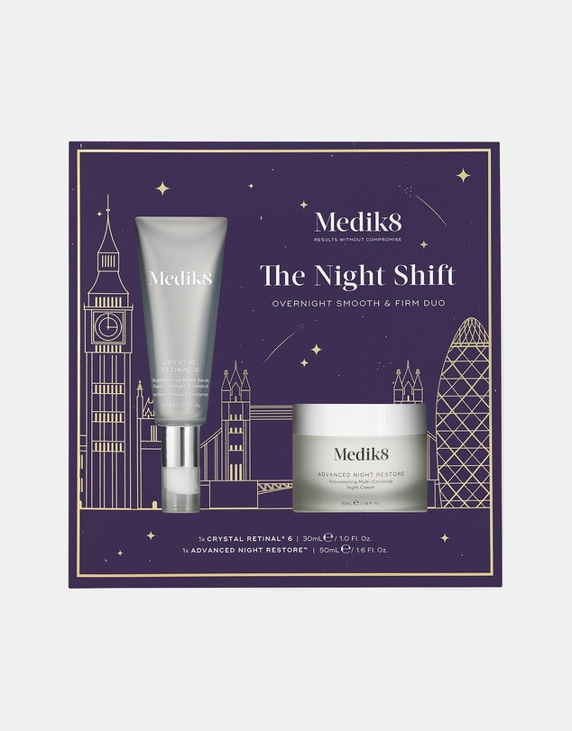 Medik8 The Night Shift Overnight Repair Cream - Anti-Aging Night Moisturizer for Face with Hyaluronic Acid & Retinol | Hydrating Skincare for Women & Men | Perfect for Dry Skin & Wrinkle Reduction