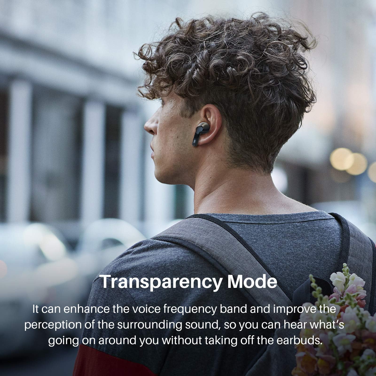 TOZO NC2 Hybrid Active Noise Cancelling Wireless Earbuds - Bluetooth 5.3 IPX6 Waterproof Headphones with Deep Bass & In-Ear Detection | Perfect for Gym, Running, Travel & Work (Matte Black)