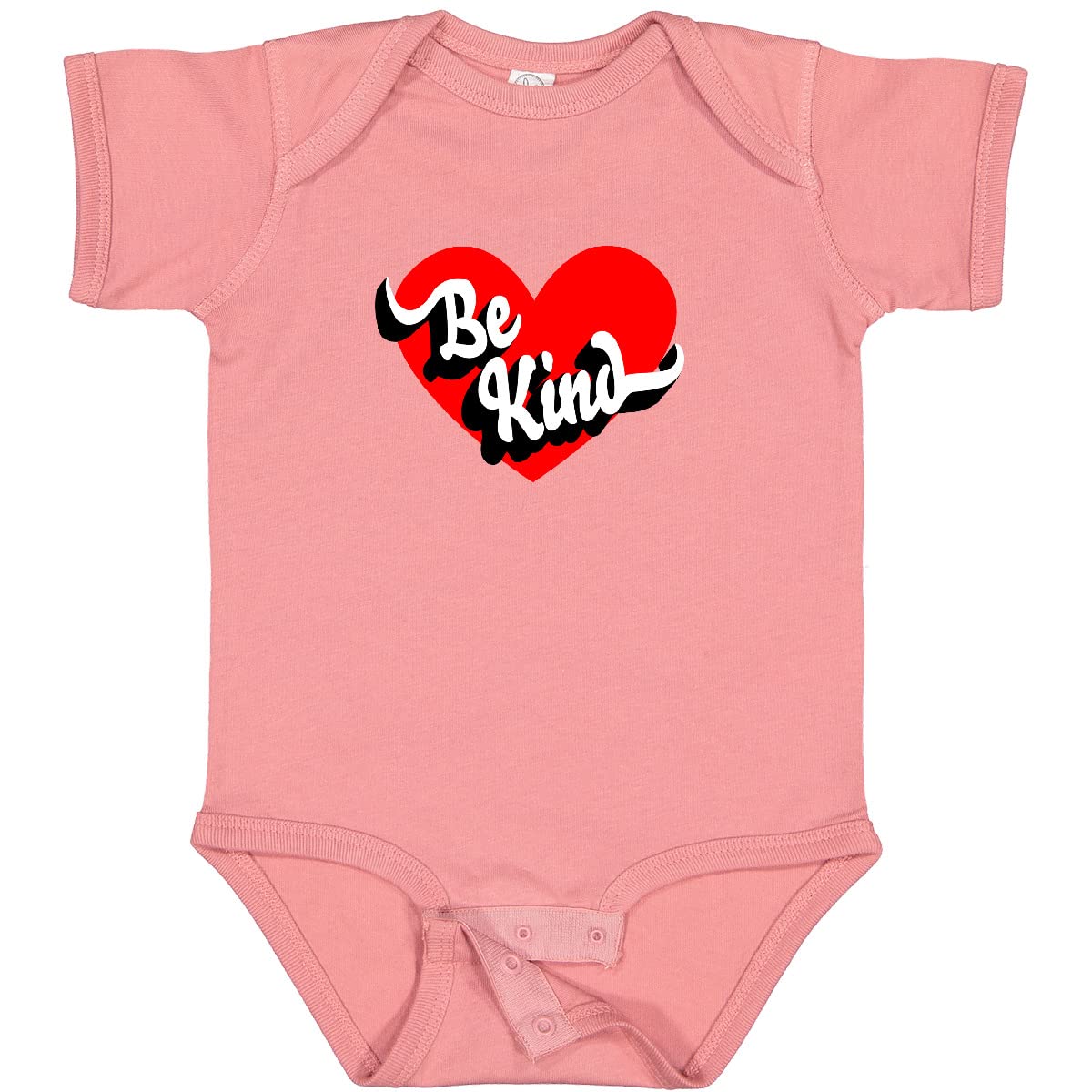 Inktastic Be Kind Big Red Heart Baby Bodysuit - Soft Cotton Infant Onesie for Boys & Girls - Perfect for Newborn Photos, Baby Showers & Everyday Wear