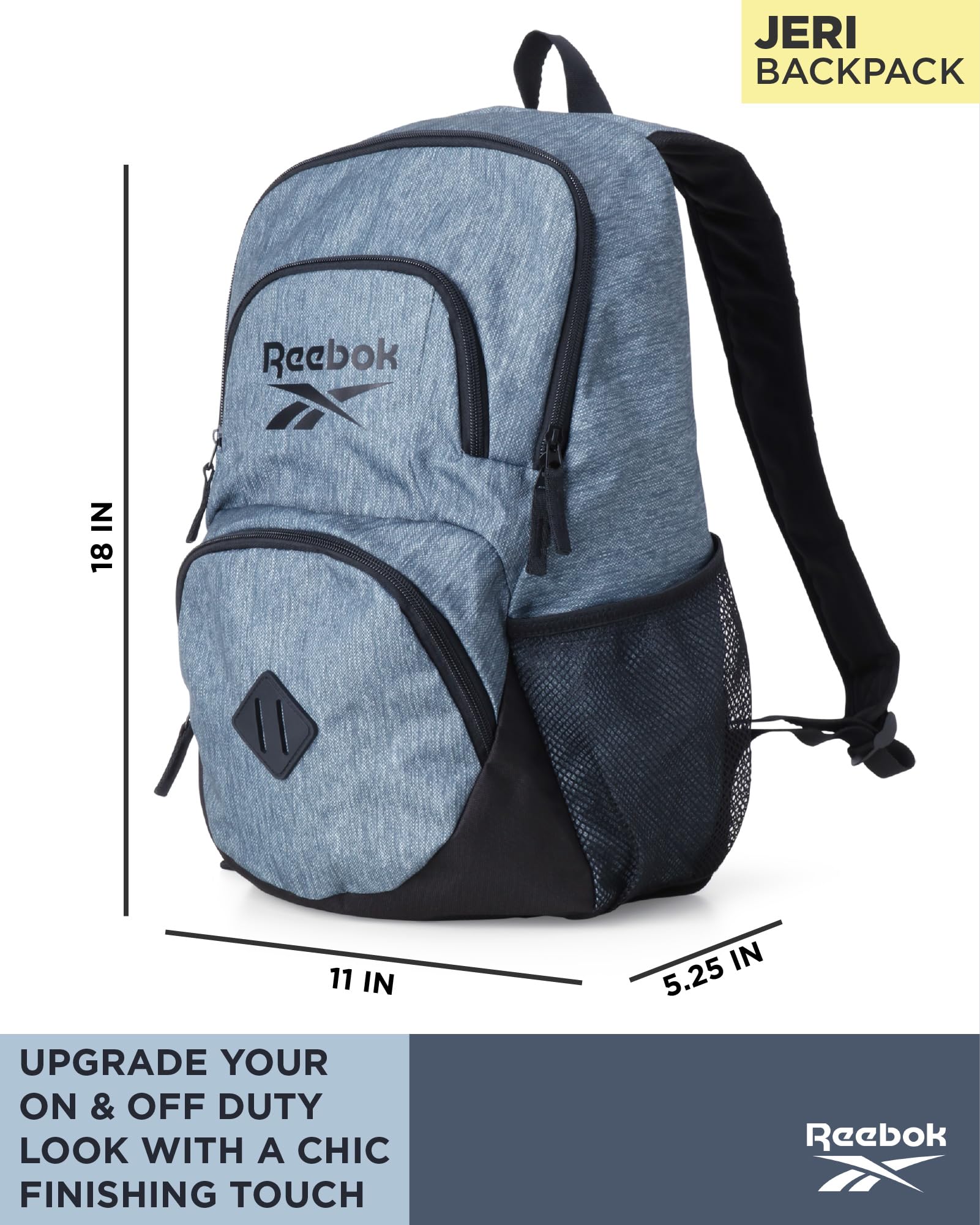 Reebok Lightweight Backpack - Gym & Travel Bag for Sports & Beach