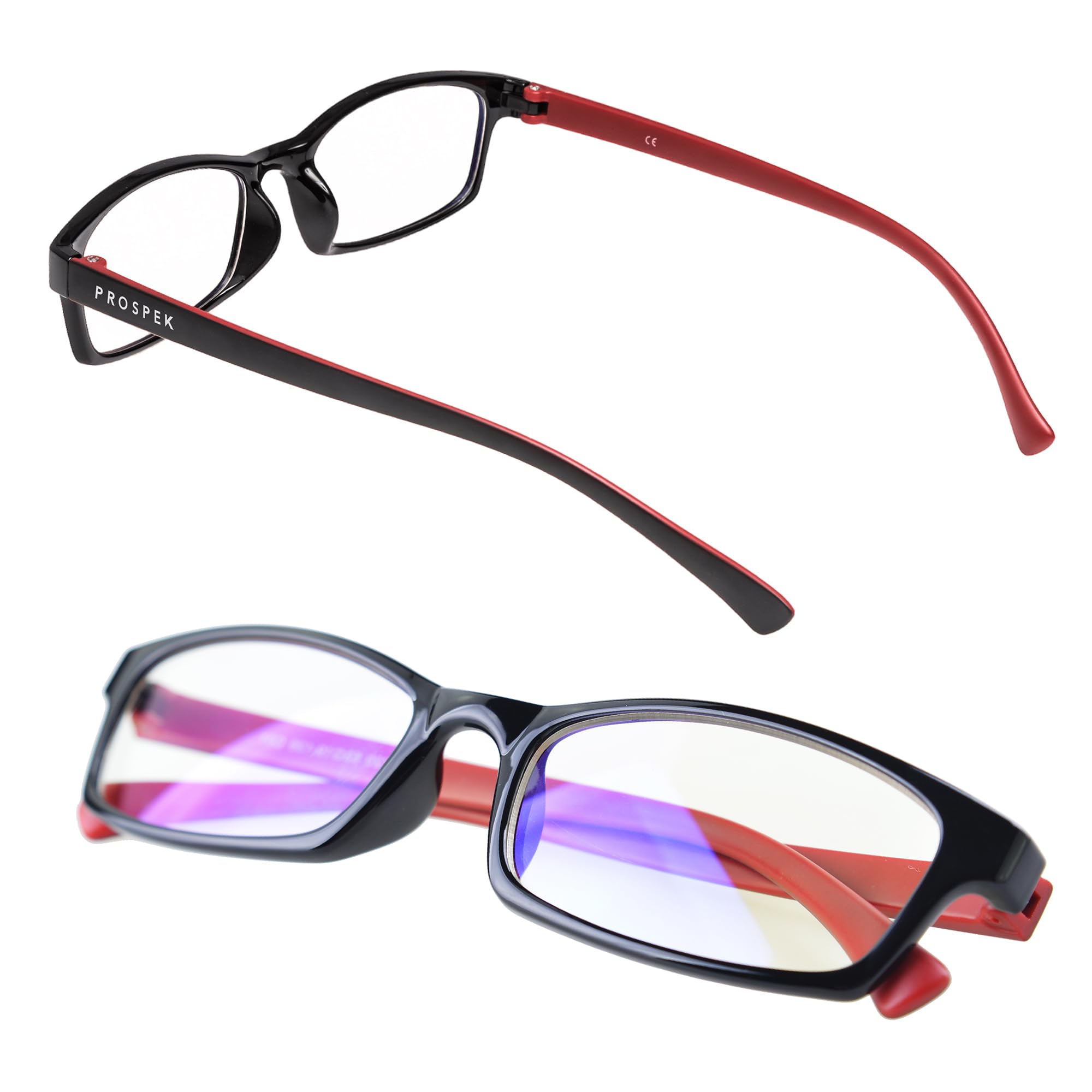 Prospek Blue Light Blocking Glasses for Men & Women - Anti Eye Strain Computer Glasses with Clear Lens (Small Size) - Perfect for Office Work, Gaming & Screen Time Protection
