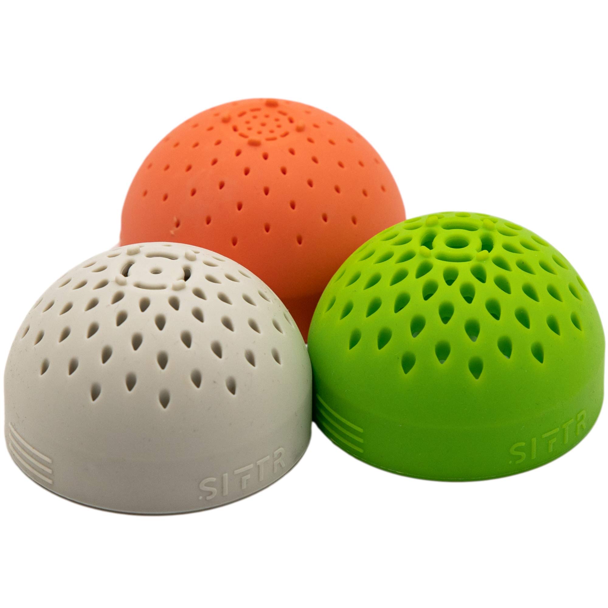 SIFTR 3-Piece Mini Silicone Can Strainer Set - Space Saving Small Colanders & Strainers for Kitchen - Multi-Use Strainer for Cans, Fruits, Vegetables & Pasta - Perfect for Camping, Small Kitchens & RVs