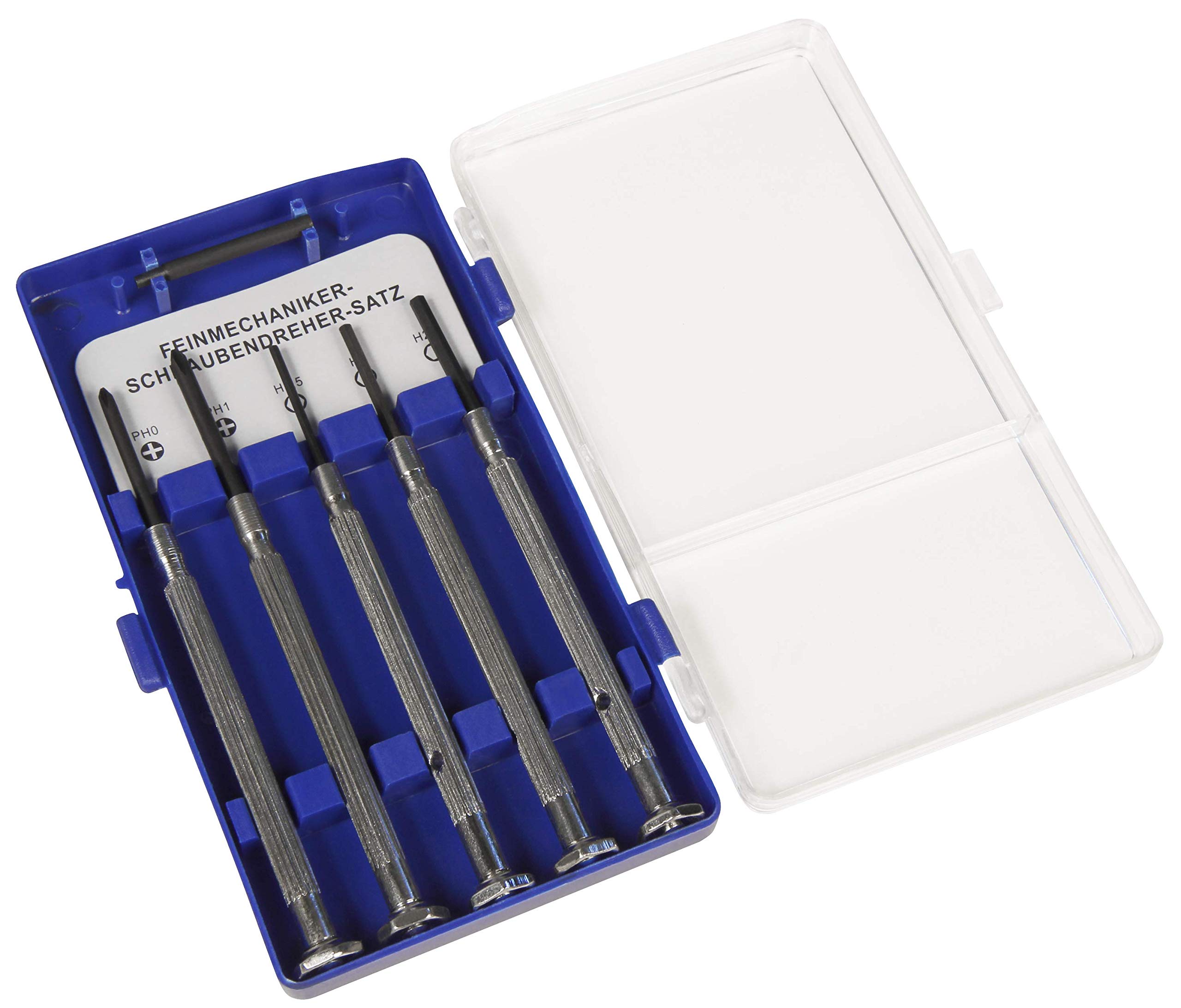 Precision Mechanic's Screwdriver Set - Brueder Mannesmann M 1136-5 | 5-Piece Professional Tool Kit for Electronics, Jewelry & Watch Repair | Ideal for DIY, Home & Workshop Use