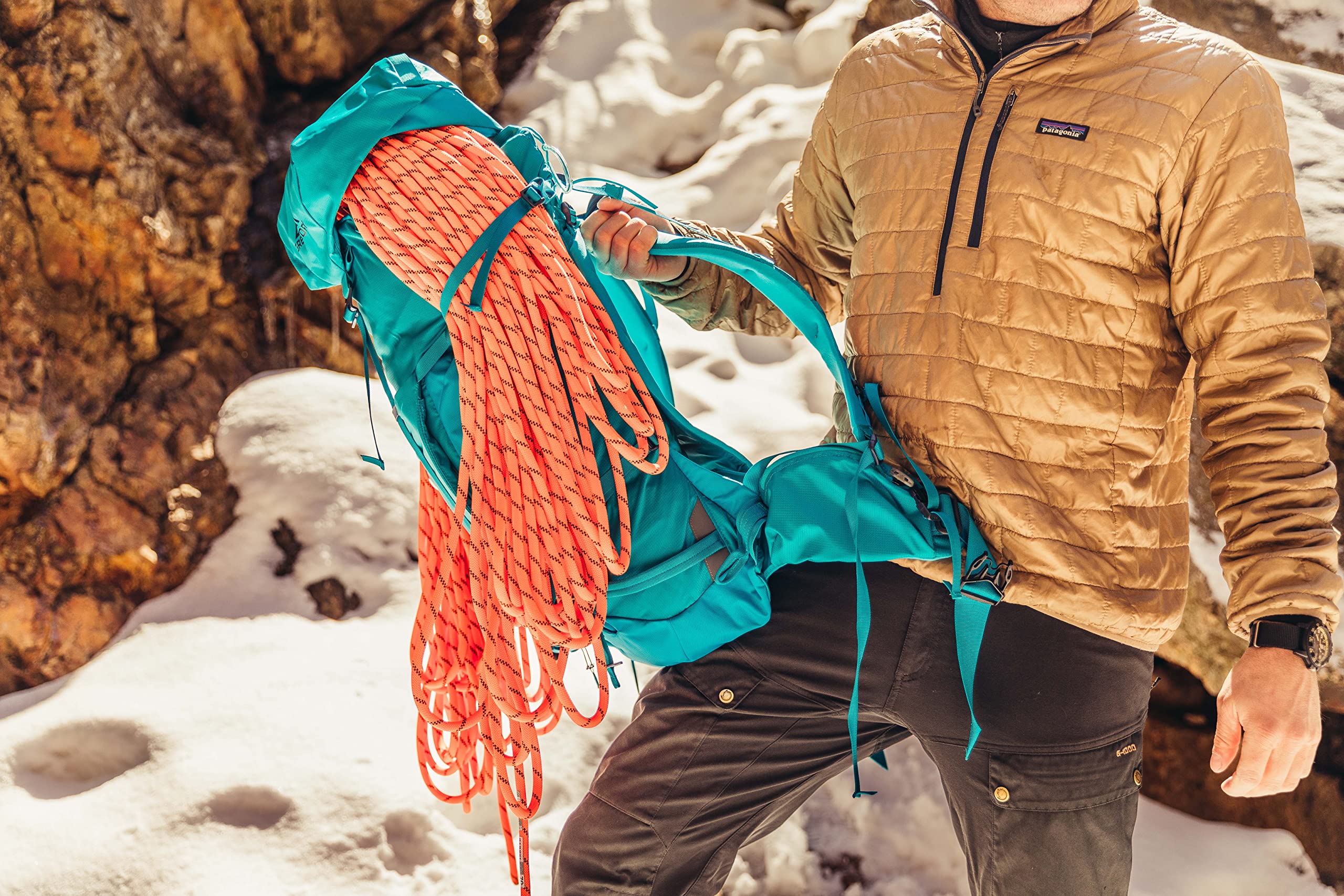 Gregory Mountain Products Alpinisto 50 SM Backpack - Lightweight Hiking & Climbing Pack for Outdoor Adventures (Crevasse Blue) - Perfect for Trekking, Mountaineering & Camping Trips