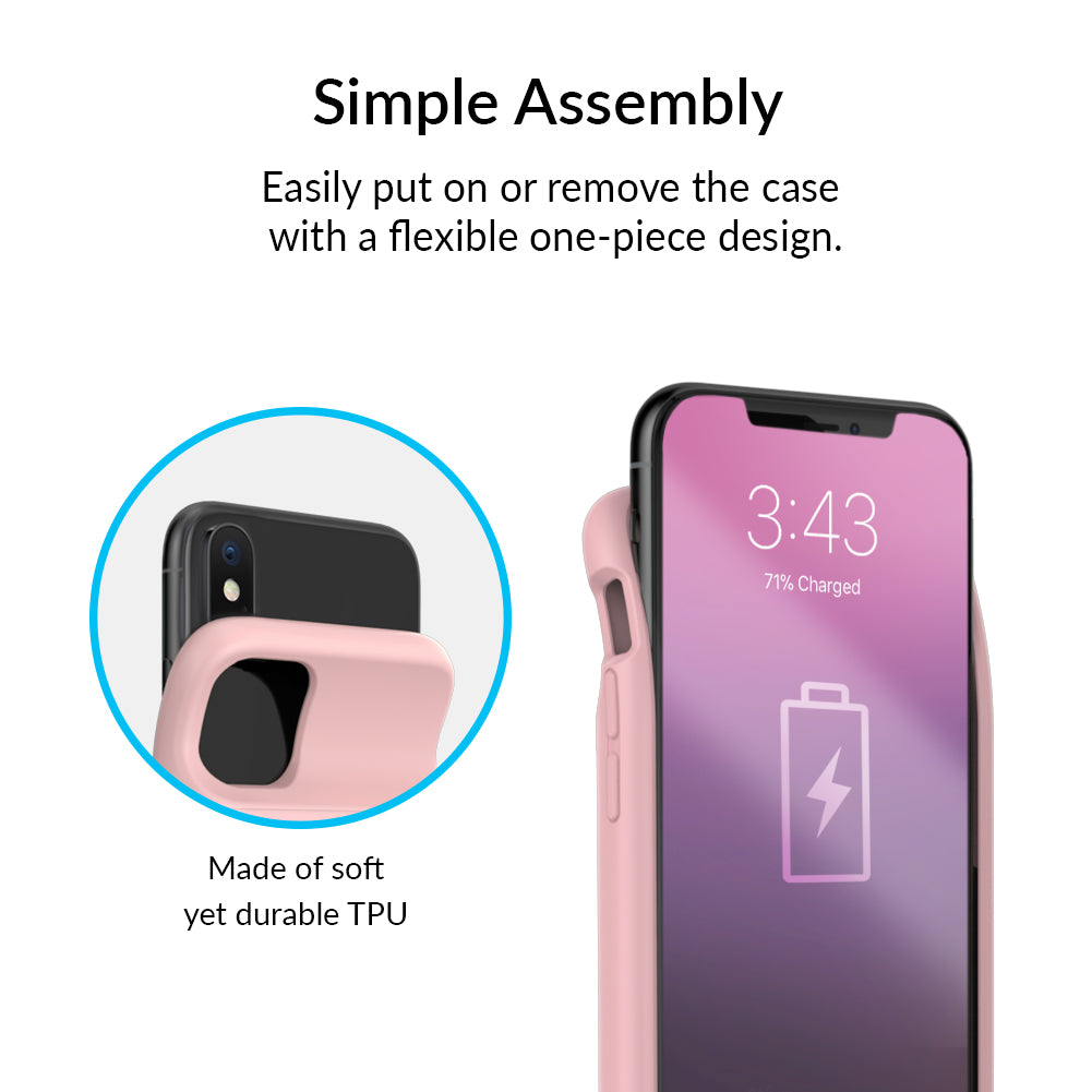 Pink iPhone Charging Case - Slim Portable Battery Charger for iPhone 12/13/14/15 - Perfect for Travel, Work & Everyday Use