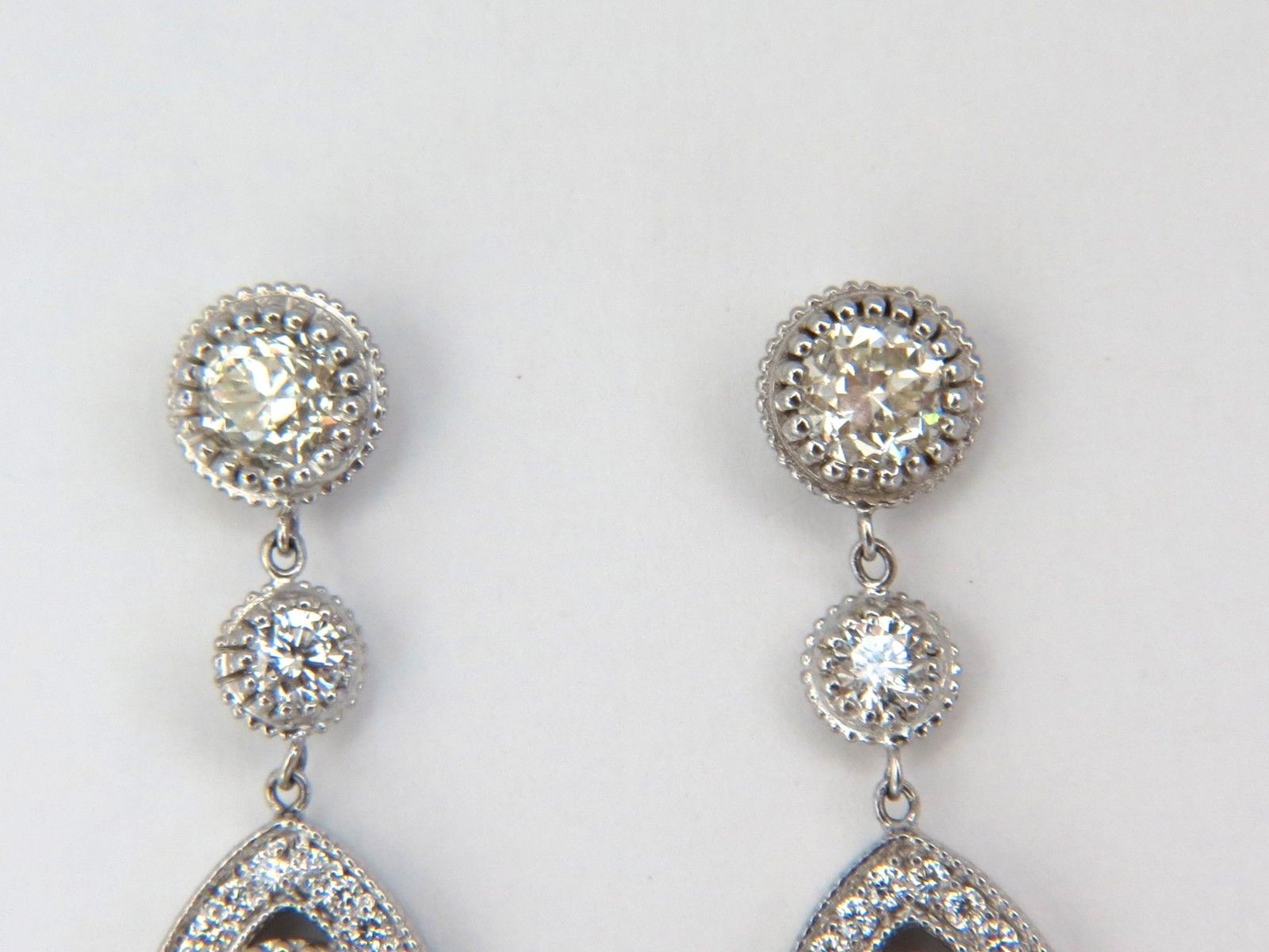 34.68ct Natural Pink Sapphire & Diamond Chandelier Earrings in 18K Gold - Elegant Dangle Drop Earrings for Women, Perfect for Weddings, Parties & Special Occasions