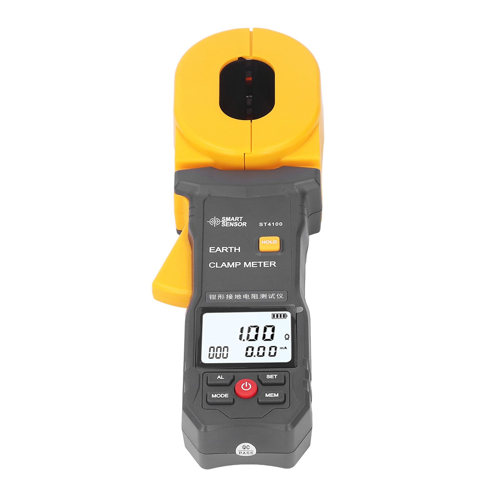 Digital Clamp Ground Resistance Tester - LCD Display, Auto Power Off, 0.01-200Ω Range for Electrical Systems | Ideal for Power Grids, Telecommunications, Meteorology & Oil Field Applications