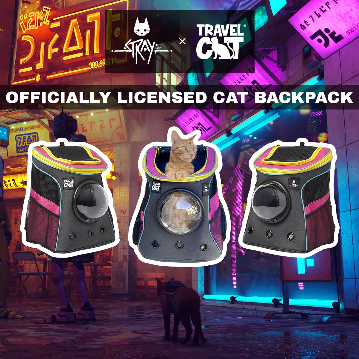 Fat Cat Backpack Carrier - Airline Approved Pet Travel Bag with Bubble Window for Small Cats & Kittens | Premium Ventilated Cat Backpack for Outdoor Adventures, Hiking, Vet Visits & Daily Use