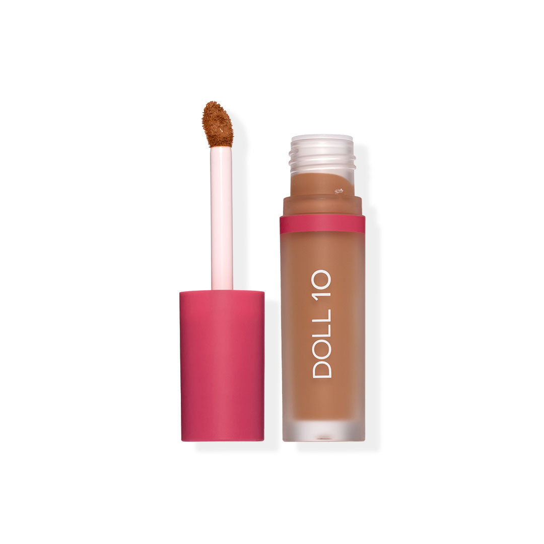 Doll Skin Genius™ Serum Concealer with Reishi Mushroom - Hydrating Full Coverage Makeup for Flawless Skin | Perfect for Daily Wear & Special Occasions