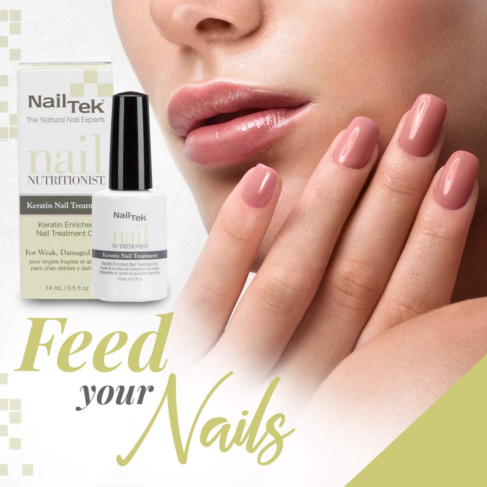 Nail Tek Nail Nutritionist - Keratin Enriched Nail Treatment Oil for Weak & Damaged Nails - 0.5 oz (1 Pack) - Strengthens & Repairs Brittle Nails - Perfect for At-Home Manicures & Nail Care Routines